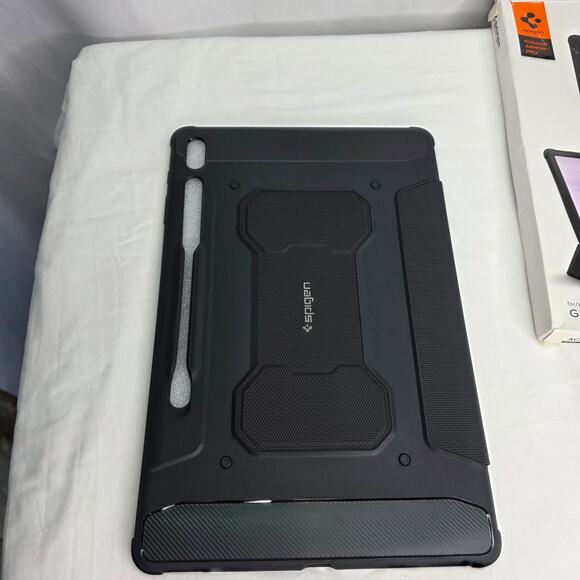 Rugged Armor Black Galaxy Tablet S7 FE 5G Foldable Case /Cover Triangle Stand - Picture 12 of 12